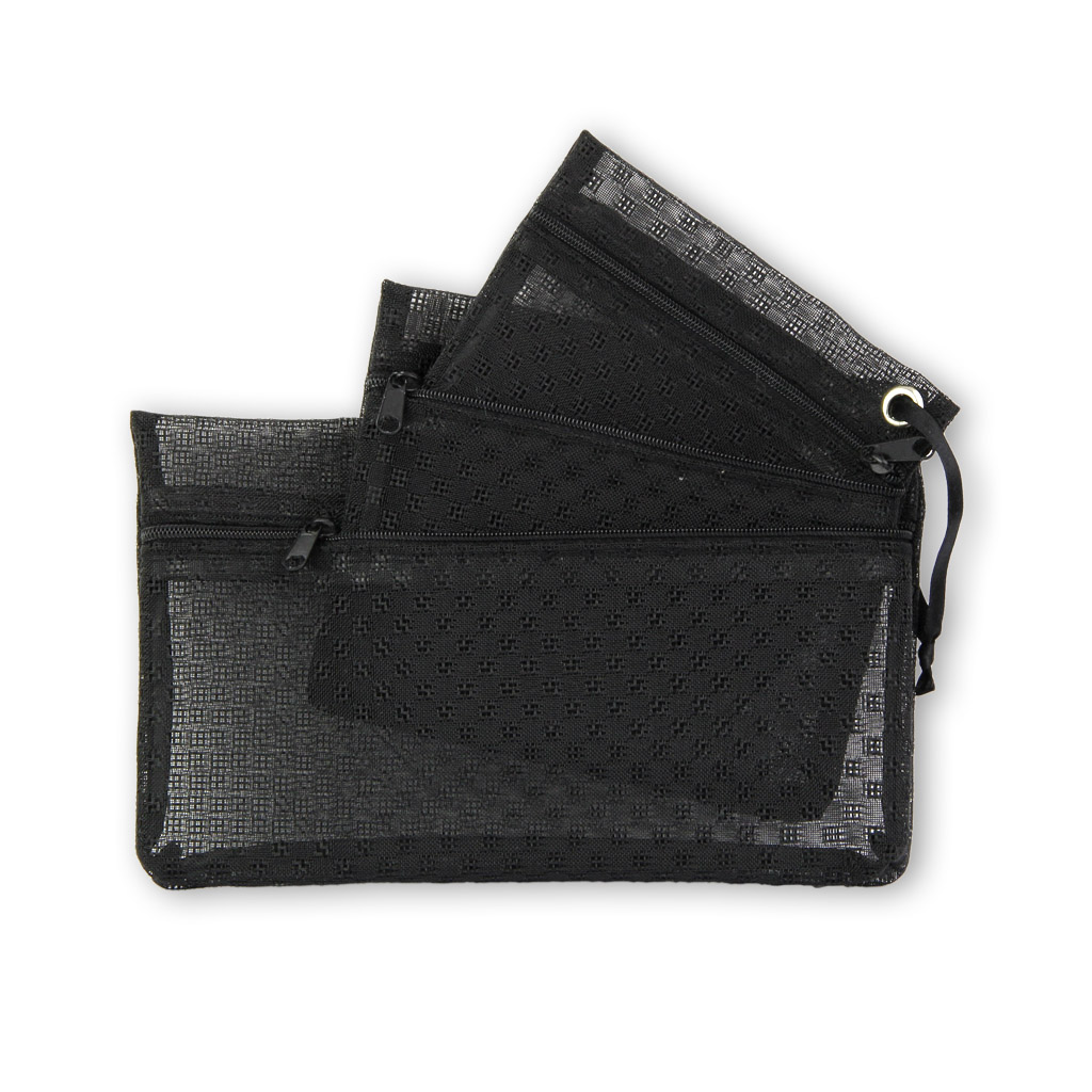 Cosmetic Bag-Trio, 3 kleine Netztaschen