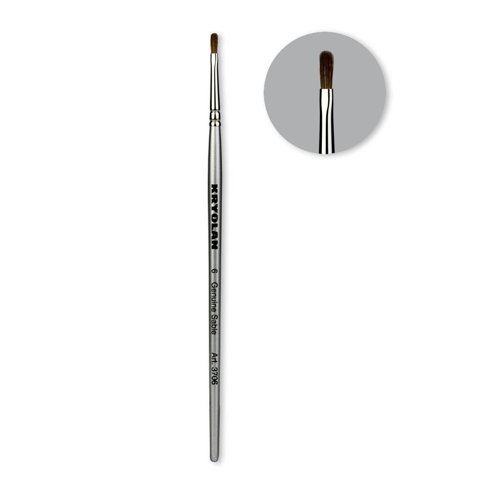 Professional Schminkpinsel katzenzungenförmig Größe 6